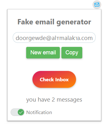 L'estensione segnala un nuovo messaggio